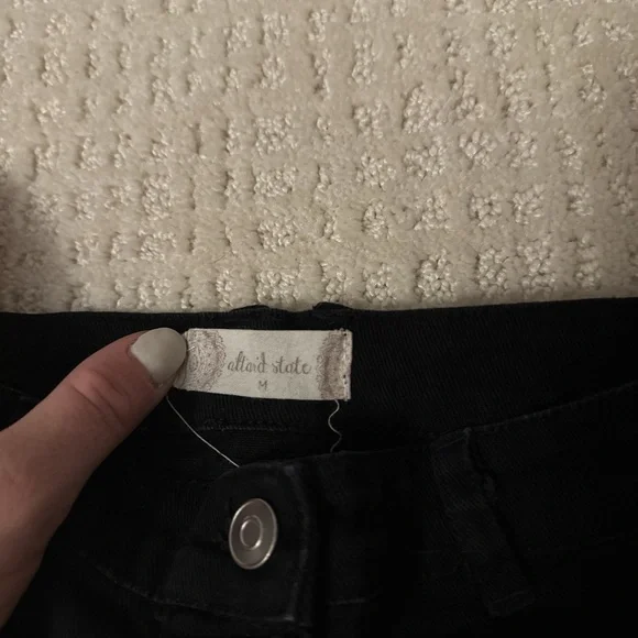 Alter’d State Black Button-Front Denim Skirt - Picture 2 of 2